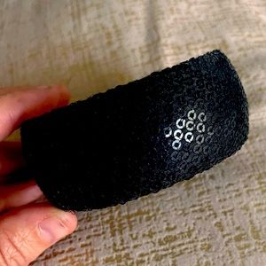 Black sequin bangle bracelet